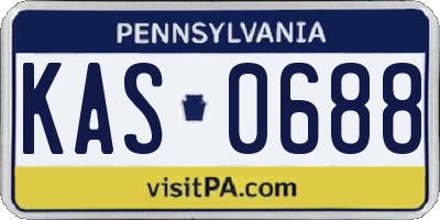PA license plate KAS0688