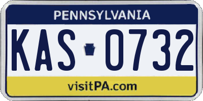 PA license plate KAS0732