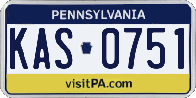 PA license plate KAS0751