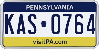 PA license plate KAS0764