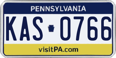PA license plate KAS0766