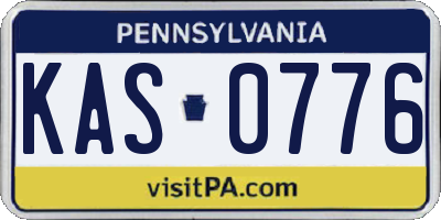 PA license plate KAS0776