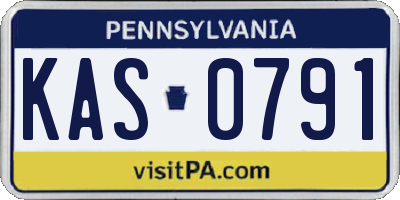 PA license plate KAS0791