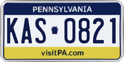 PA license plate KAS0821