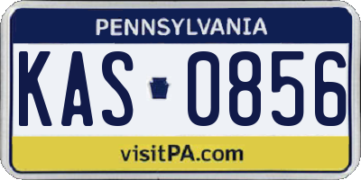 PA license plate KAS0856