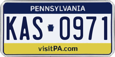 PA license plate KAS0971