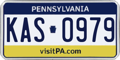 PA license plate KAS0979