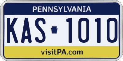 PA license plate KAS1010