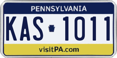 PA license plate KAS1011