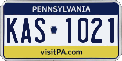 PA license plate KAS1021