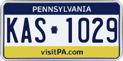 PA license plate KAS1029