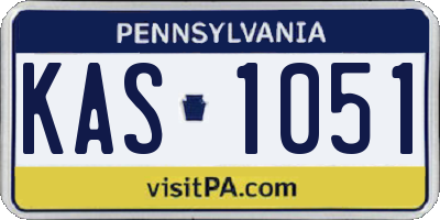 PA license plate KAS1051