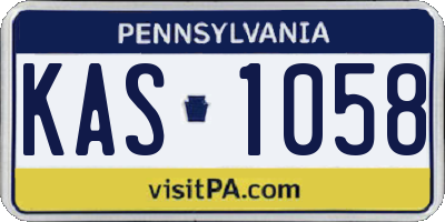 PA license plate KAS1058
