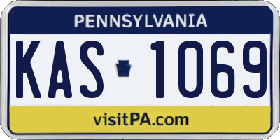 PA license plate KAS1069