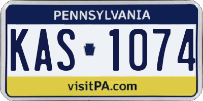 PA license plate KAS1074
