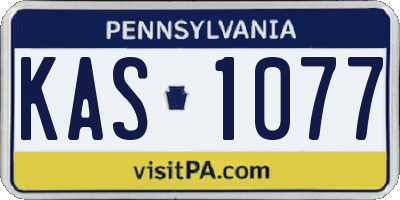 PA license plate KAS1077