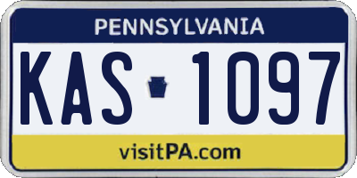 PA license plate KAS1097