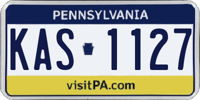 PA license plate KAS1127