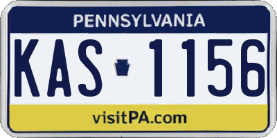 PA license plate KAS1156