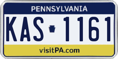 PA license plate KAS1161