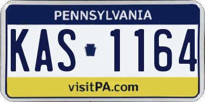 PA license plate KAS1164