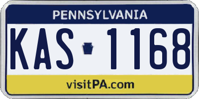 PA license plate KAS1168