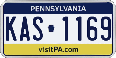 PA license plate KAS1169