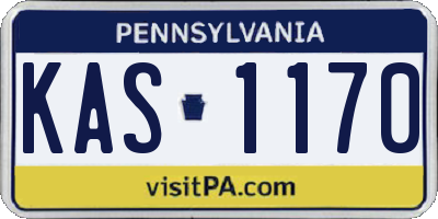 PA license plate KAS1170