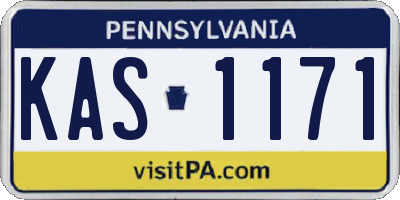 PA license plate KAS1171
