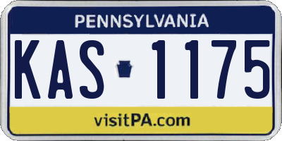PA license plate KAS1175
