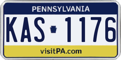 PA license plate KAS1176