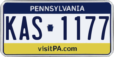 PA license plate KAS1177
