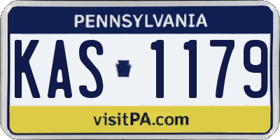 PA license plate KAS1179