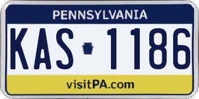 PA license plate KAS1186