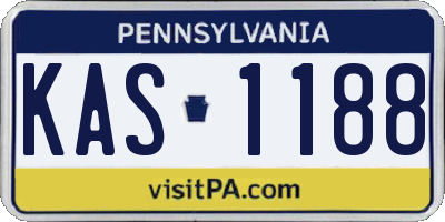 PA license plate KAS1188
