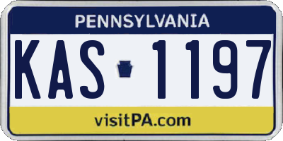 PA license plate KAS1197