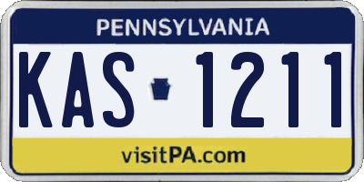 PA license plate KAS1211