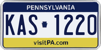 PA license plate KAS1220