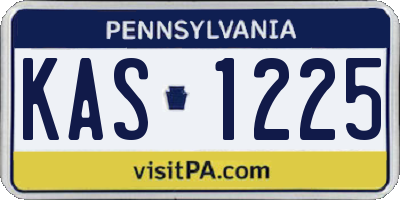 PA license plate KAS1225