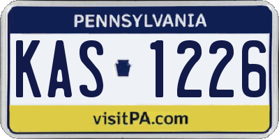 PA license plate KAS1226