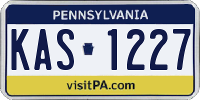 PA license plate KAS1227