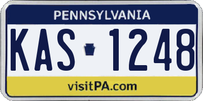 PA license plate KAS1248