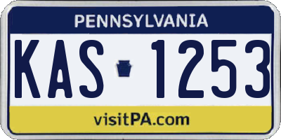PA license plate KAS1253
