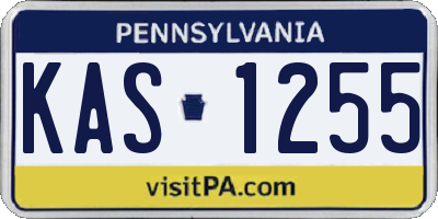 PA license plate KAS1255