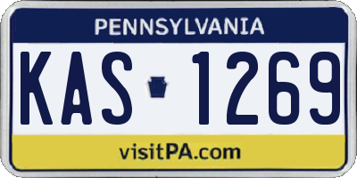 PA license plate KAS1269