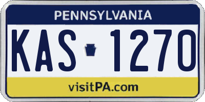 PA license plate KAS1270