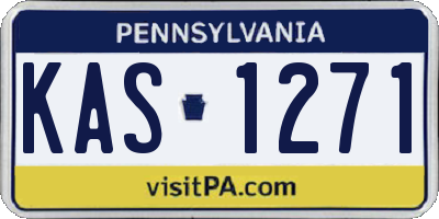PA license plate KAS1271