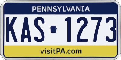 PA license plate KAS1273