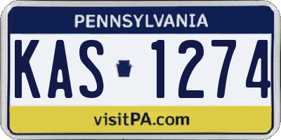 PA license plate KAS1274