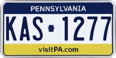PA license plate KAS1277